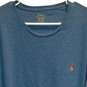 Polo Ralph Lauren Men's XXL Long Sleeve T-Shirt Heather Blue‎ Pony Logo Tee